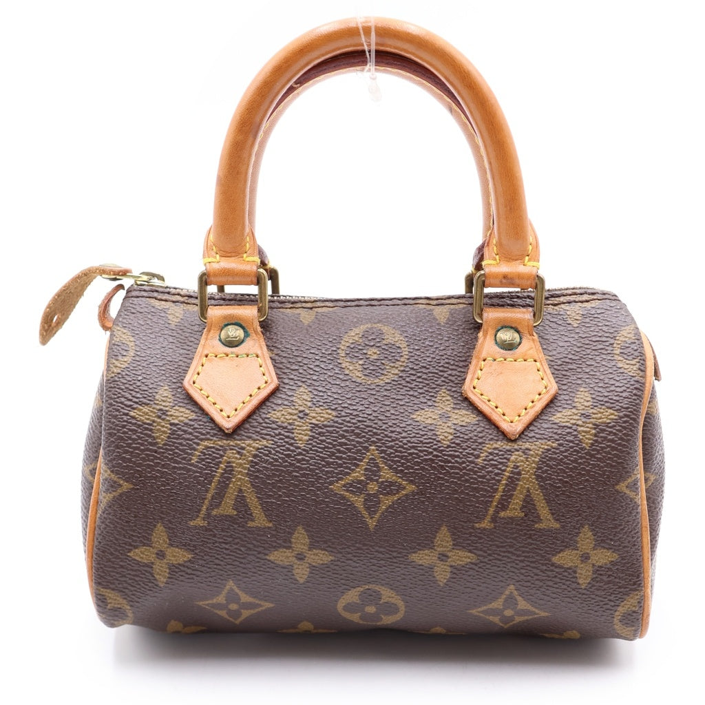 LOUIS VUITTON(ルイヴィトン) モノグラム ミニスピーディ PVC レザー ハンドバッグ ミニバッグ ポーチ ブラウン M41534 レディース