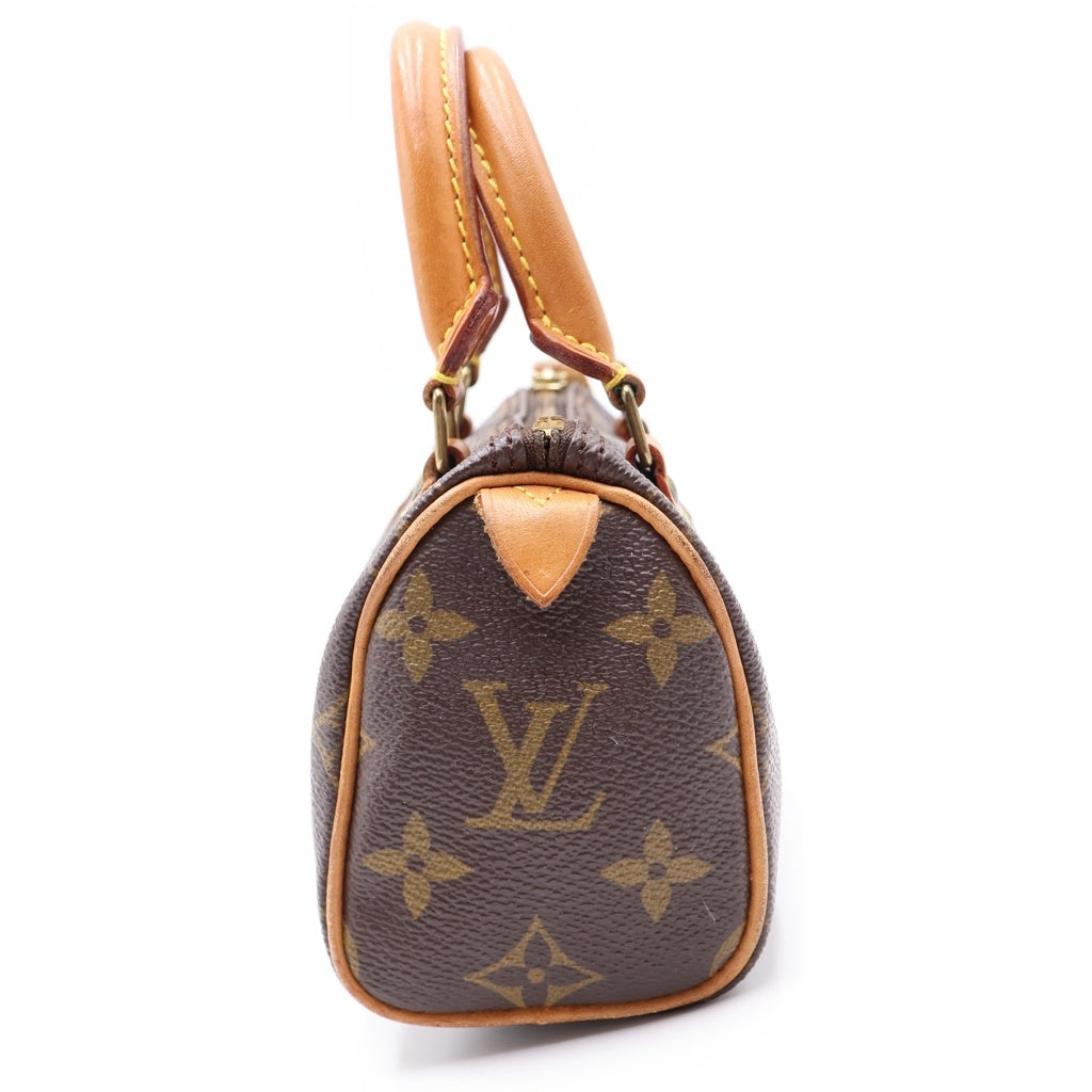 LOUIS VUITTON(ルイヴィトン) モノグラム ミニスピーディ PVC レザー ハンドバッグ ミニバッグ ポーチ ブラウン M41534 レディース