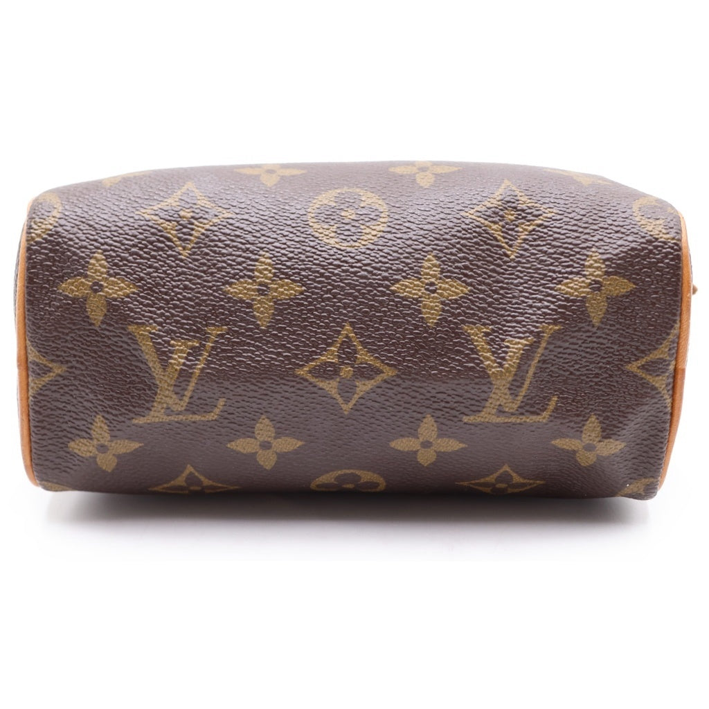 LOUIS VUITTON(ルイヴィトン) モノグラム ミニスピーディ PVC レザー ハンドバッグ ミニバッグ ポーチ ブラウン M41534 レディース