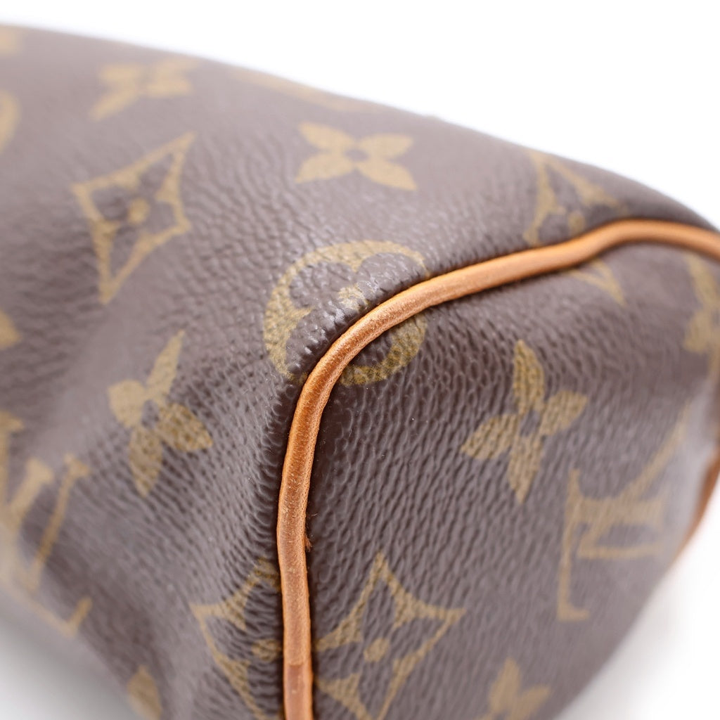 LOUIS VUITTON(ルイヴィトン) モノグラム ミニスピーディ PVC レザー ハンドバッグ ミニバッグ ポーチ ブラウン M41534 レディース