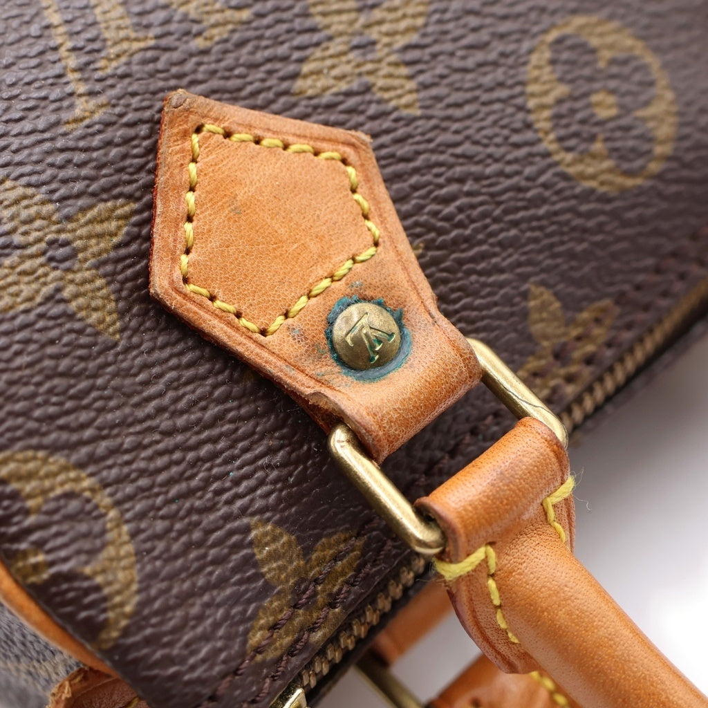 LOUIS VUITTON(ルイヴィトン) モノグラム ミニスピーディ PVC レザー ハンドバッグ ミニバッグ ポーチ ブラウン M41534 レディース
