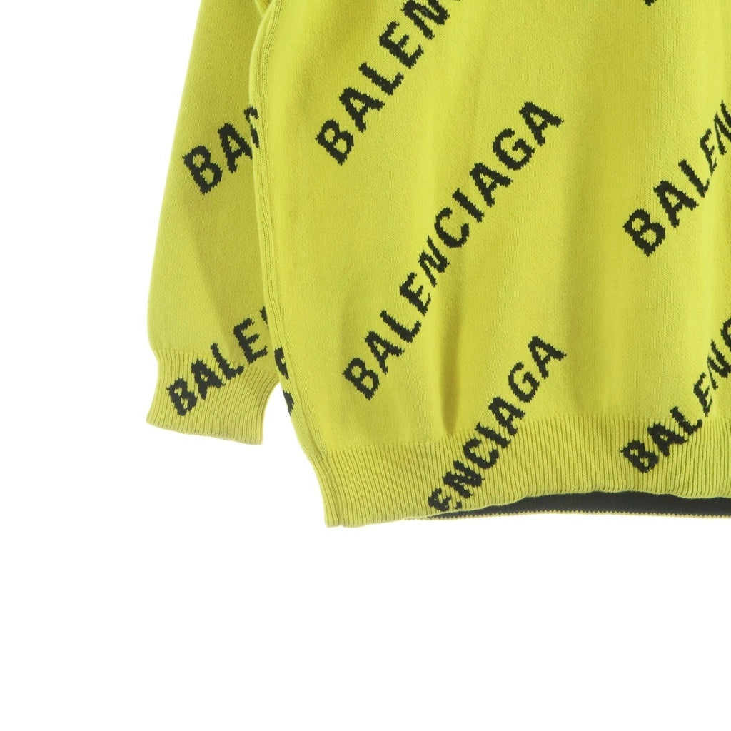 BALENCIAGA(バレンシアガ) 20AW ALLOVER LOGO CREWNECK KNIT クルーネック ニット セーター ロゴ イエロー 623283