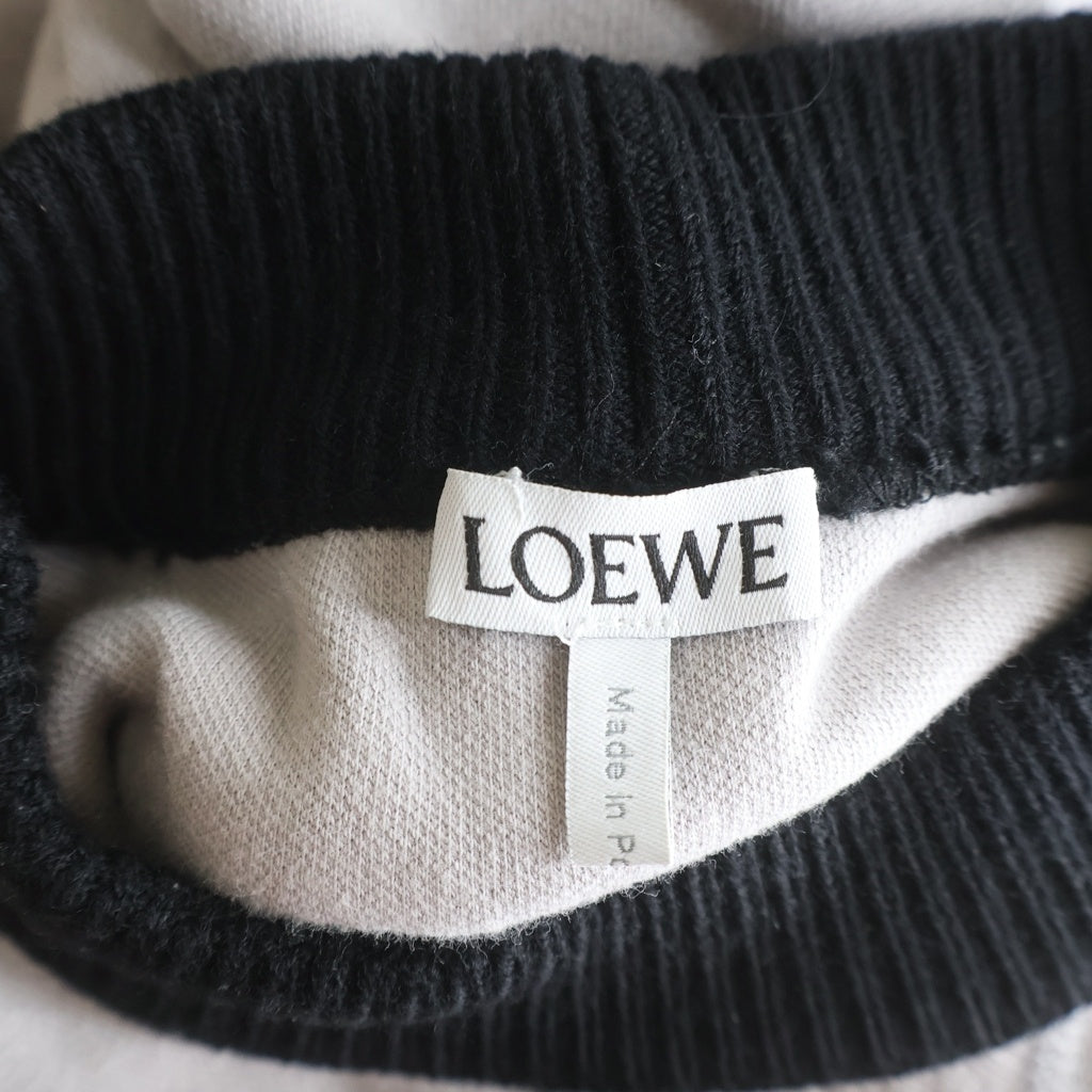 LOEWE(ロエベ) アナグラム スウェット セーター ウール コットン リブ ロゴ マルチカラー グレー S540Y07X59 レディース