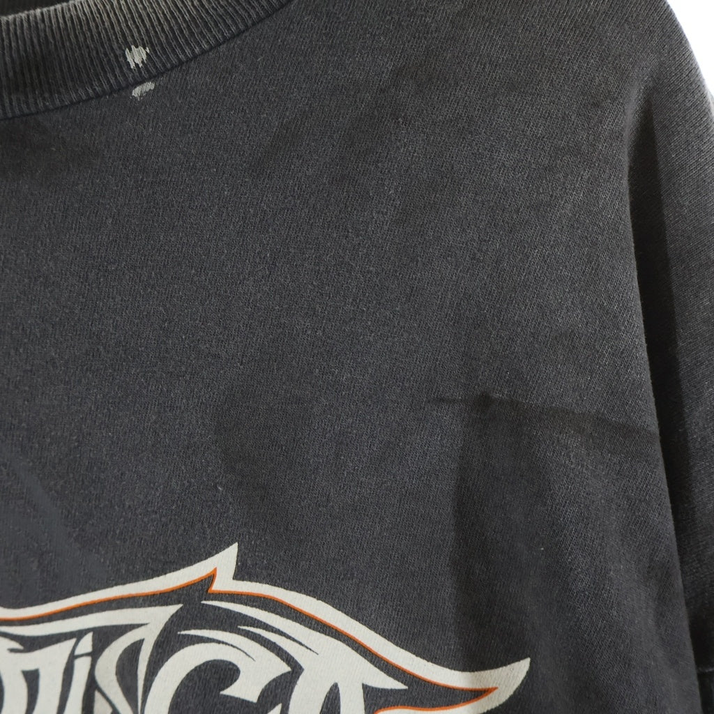 SAINT MICHAEL(セントマイケル) 25SS INSANITY ML_LS TEE ロゴプリント ロングスリーブ 長袖Tシャツ カットソー ブラック SM-HR8-0000-C41
