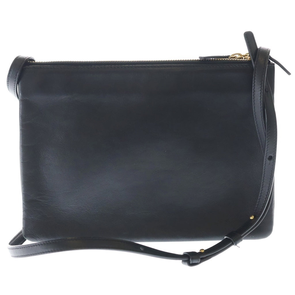 CELINE(セリーヌ) トリオバッグ ショルダーバッグ ミニバッグ ブラック レザー ゴールド金具 レディース