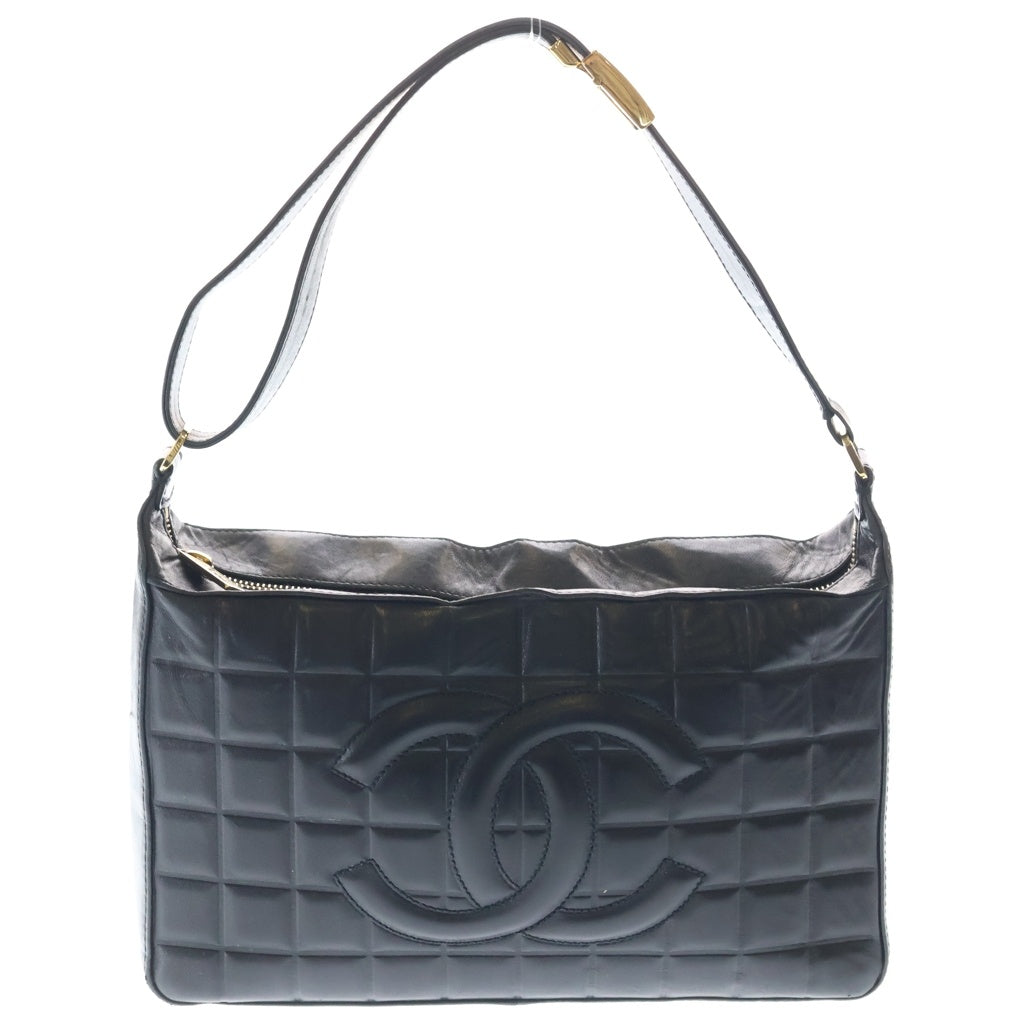 CHANEL(シャネル) ココマーク チョコバー ショルダーバッグ ラムスキン ゴールド金具 ブラック A17365 レディース