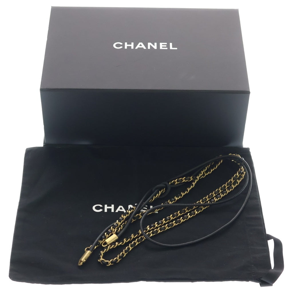 CHANEL(シャネル) シャネル22 ミニ ショルダーバッグ チェーンバッグ ブラック カーフレザー AS3980 ゴールド金具 レディース