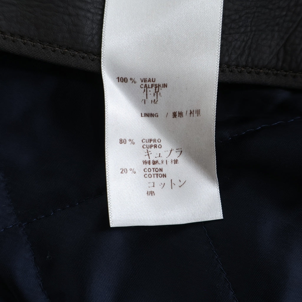LOUIS VUITTON(ルイヴィトン) ダブルライダースレザージャケット ダークブラウン RM141Q H5IL08KLU