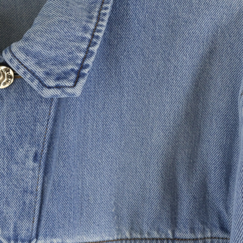 LOUIS VUITTON(ルイヴィトン) ステープルズエディション コットン×レザーデニムジャケット インディゴブルー
