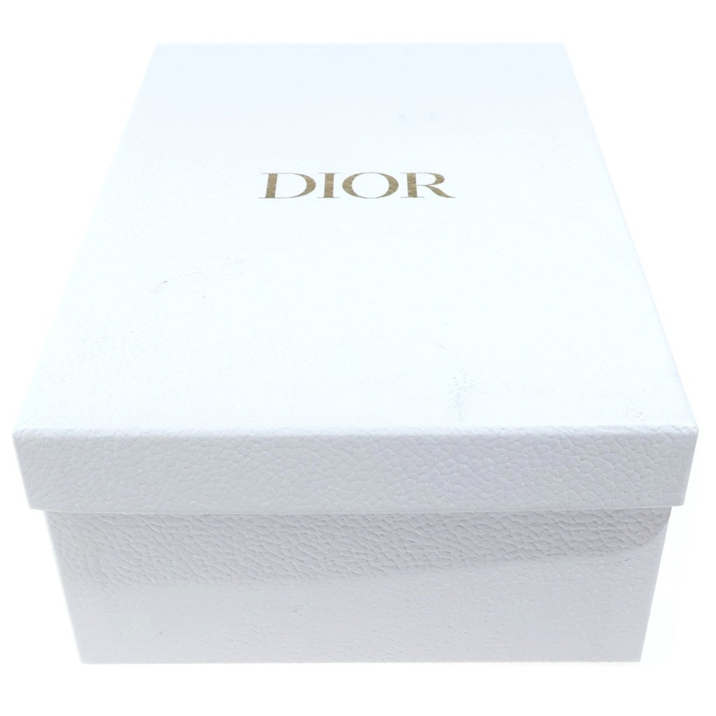 Christian Dior(クリスチャンディオール) Dway スライド エンブロイダリーコットン フラット ミュール サンダル #37 ネイビー/ブラック kcq166erc_s57b レディース