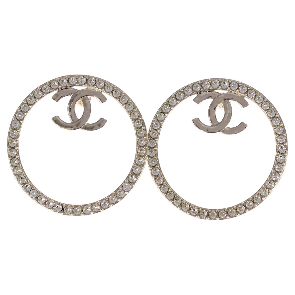 CHANEL(シャネル) ココマークピアス ラインストーン 両耳用 GP シャンパンゴールド AB9086