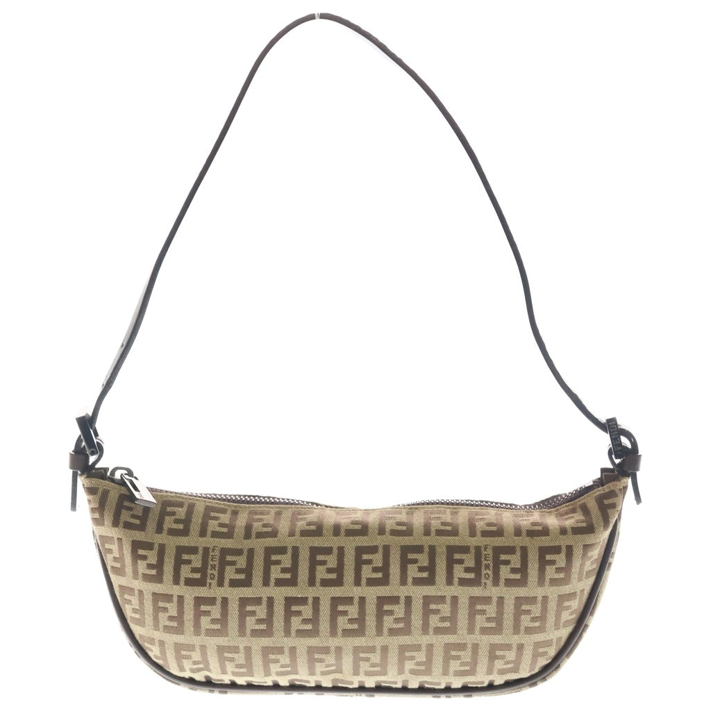 FENDI(フェンディ) アクセサリーポーチ ハンドバック ズッカ柄 キャンバス ブラウン 8BR144 レディース