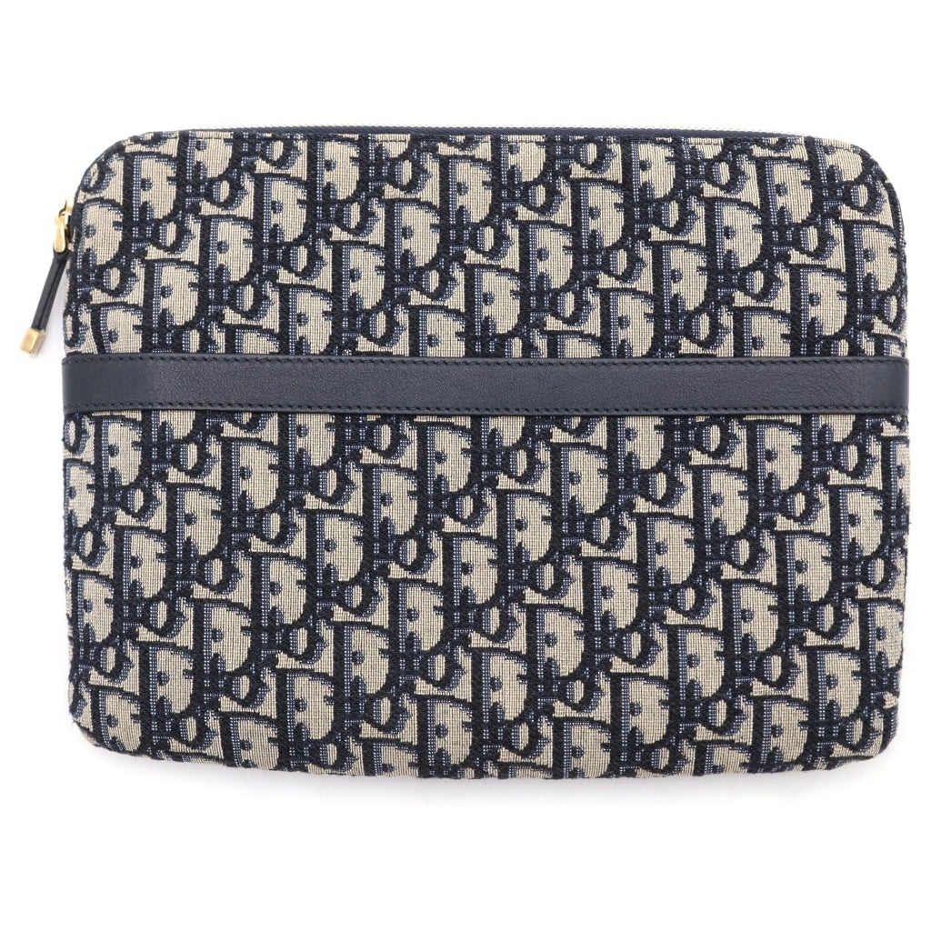 Christian Dior(クリスチャンディオール) クラッチバック トラベルキット オーブリーク ジャカード ネイビー S5476CTZQ レディース