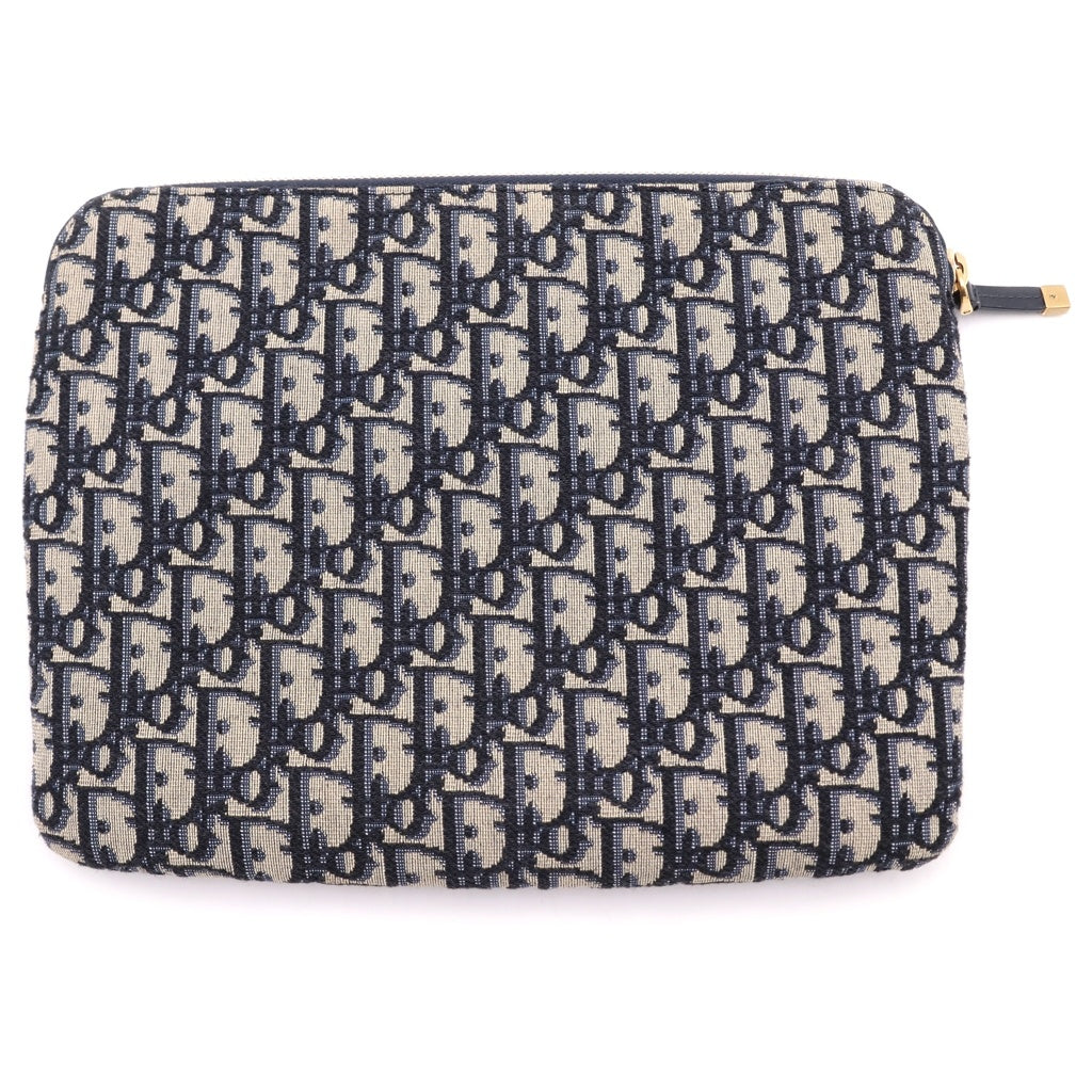 Christian Dior(クリスチャンディオール) クラッチバック トラベルキット オーブリーク ジャカード ネイビー S5476CTZQ レディース