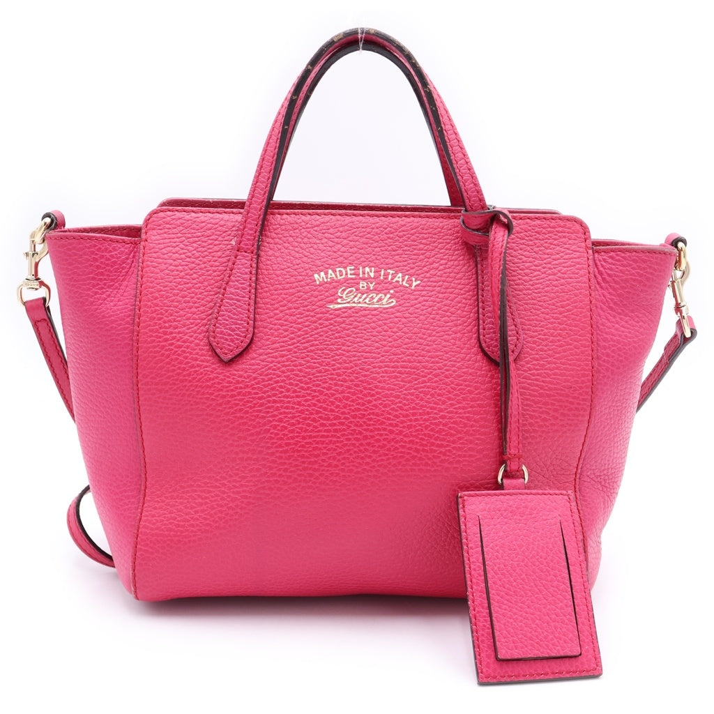 GUCCI(グッチ) 2WAYハンドバッグ ショルダーバッグ ピンク レザー 368827 ゴールド金具 レディース