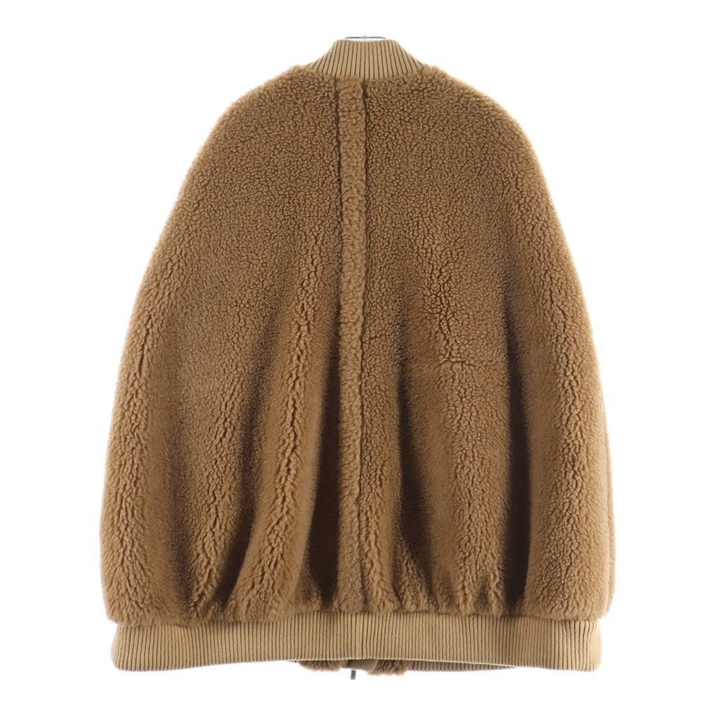 Max Mara(マックスマーラ) テディベア ケープ コート アウター ポンチョ ジップアップ ブラウン レディース 473605236
