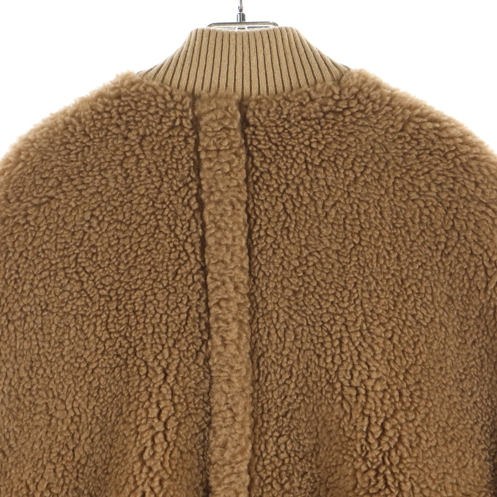 Max Mara(マックスマーラ) テディベア ケープ コート アウター ポンチョ ジップアップ ブラウン レディース 473605236