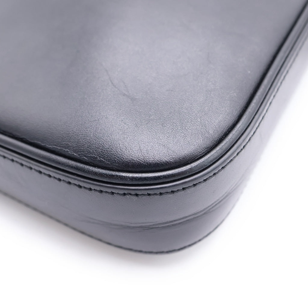 SAINT LAURENT PARIS(サンローランパリ) LE5A7 ミニバーティカル ショルダーバッグ フォンショルダー ブラック レザー ゴールド金具 レディース