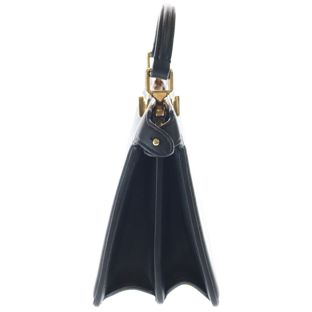 FENDI(フェンディ) ピーカブー アイシーユー プチ カーフレザー ゴールド金具 2WAY ハンドバッグ ショルダーバッグ ブラック 8BN335 レディース