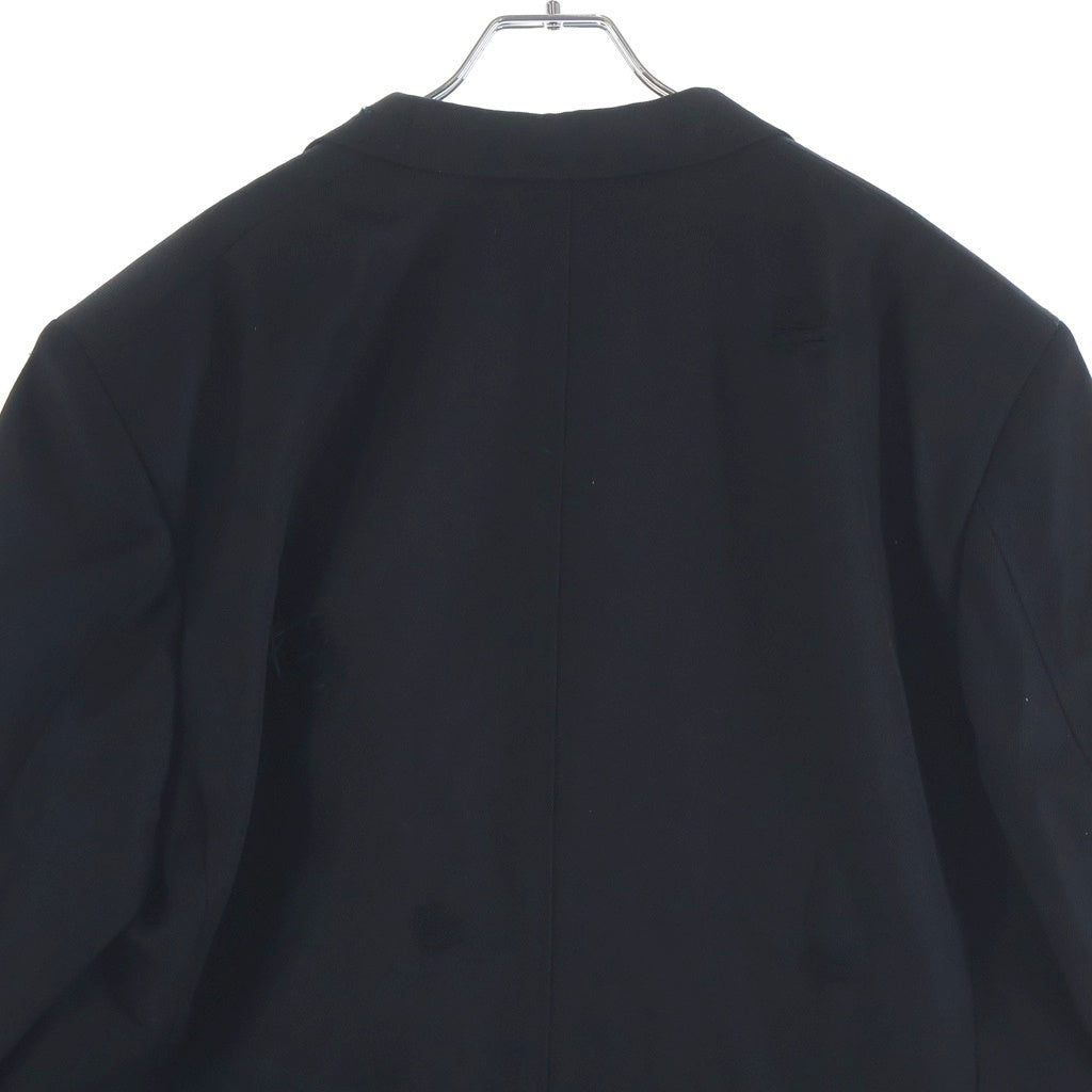 doublet(ダブレット) 23SS DESTROYED TAILORED デストロイドテーラード ダメージ加工 2Bテーラードジャケット ウール ブラック 23SS13JK52