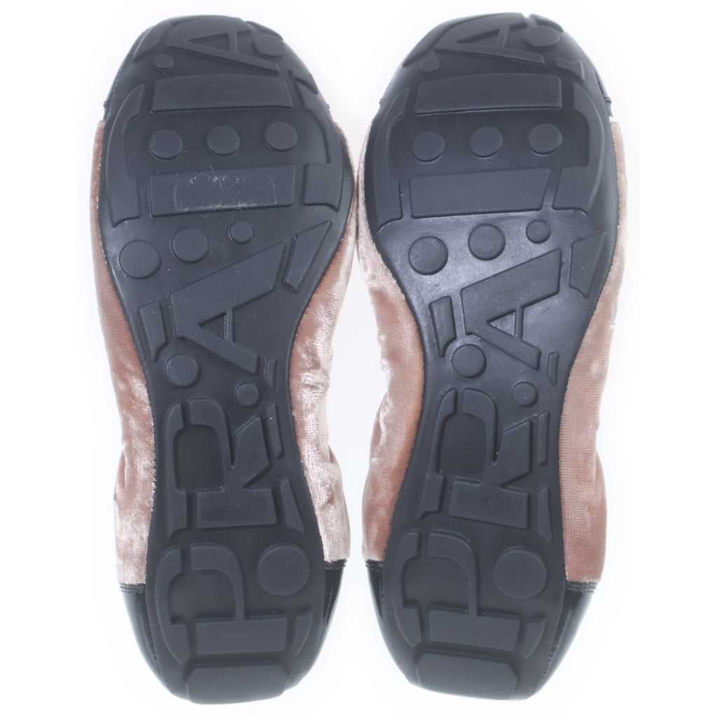 PRADA SPORT(プラダ スポーツ) バレエシューズ フラットシューズ ベロア ピンク #35 レディース