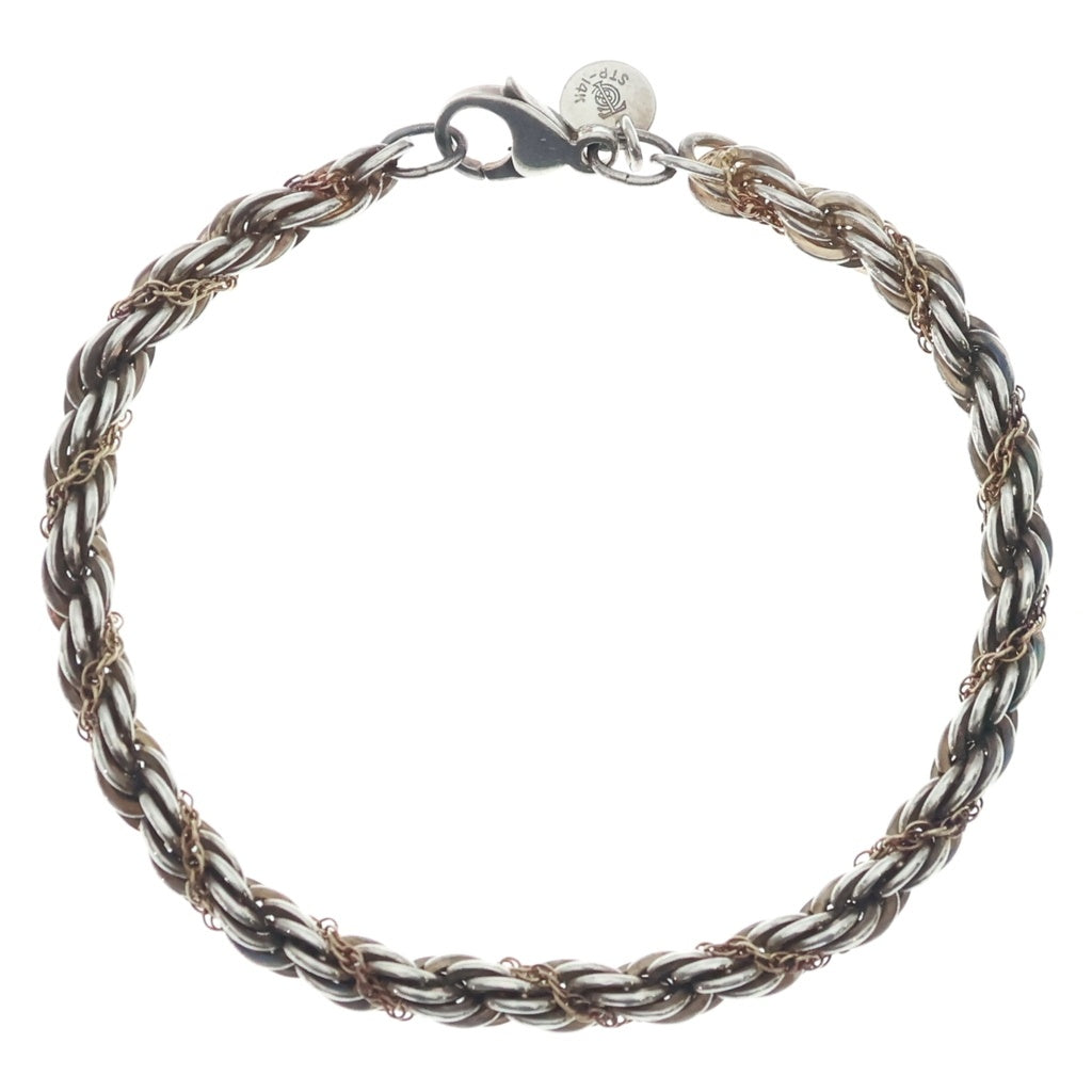 TIFFANY & Co.(ティファニー) ツイストチェーン ブレスレット シルバー×イエローゴールド SV925/14K レディース