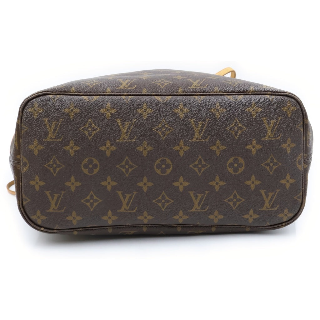 LOUIS VUITTON(ルイヴィトン) モノグラム ネヴァーフルMM 旧型 トートバッグ ハンドバッグ ブラウン レザー×PVC M40156 ゴールド金具 レディース