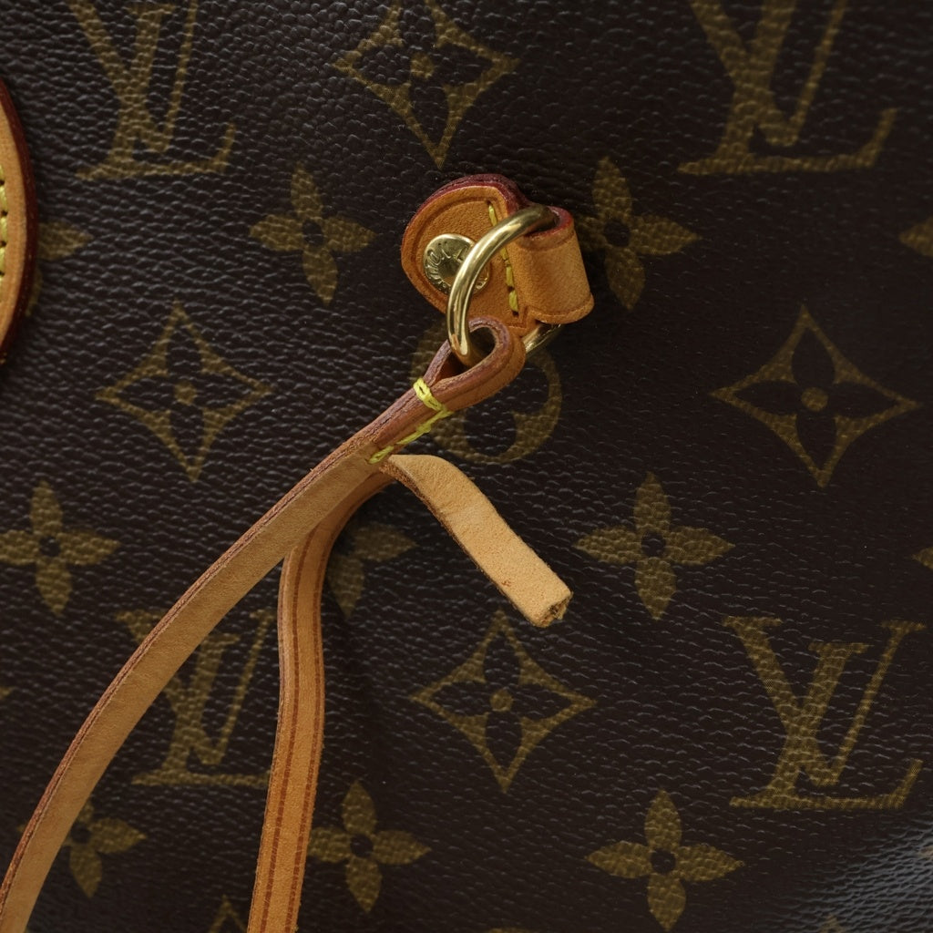 LOUIS VUITTON(ルイヴィトン) モノグラム ネヴァーフルMM 旧型 トートバッグ ハンドバッグ ブラウン レザー×PVC M40156 ゴールド金具 レディース