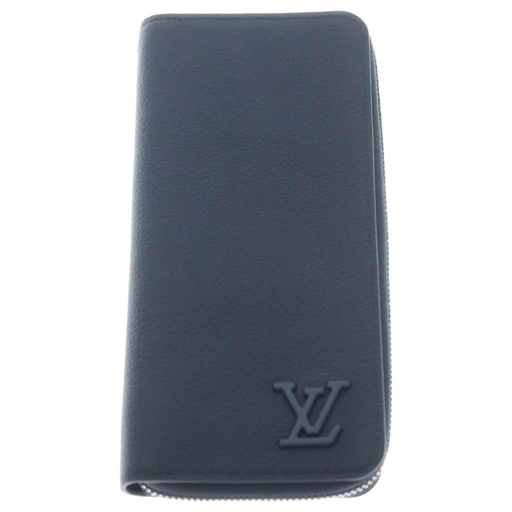 LOUIS VUITTON(ルイヴィトン) LVアエログラム ジッピーウォレット ヴェルティカル レザー ラウンドファスナー長財布 ICタイプ ブラック M81767 レディース