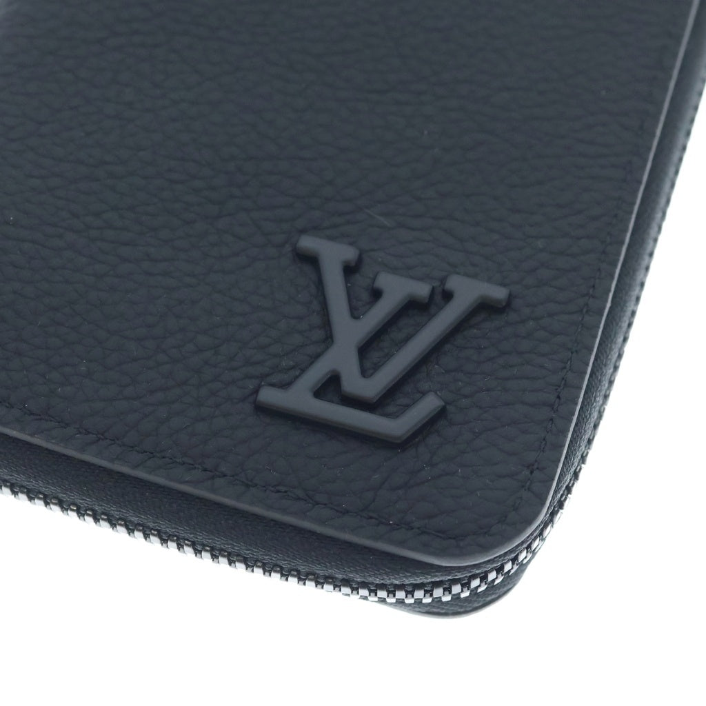 LOUIS VUITTON(ルイヴィトン) LVアエログラム ジッピーウォレット ヴェルティカル レザー ラウンドファスナー長財布 ICタイプ ブラック M81767 レディース