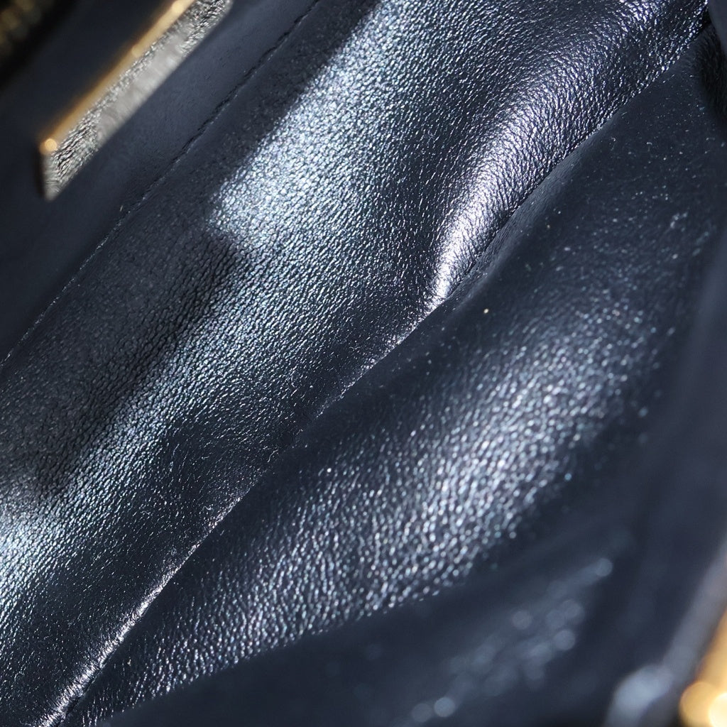 FENDI(フェンディ) ピーカブー アイコニック 2WAYハンドバッグ ショルダーバッグ ブラック レザー ゴールド金具