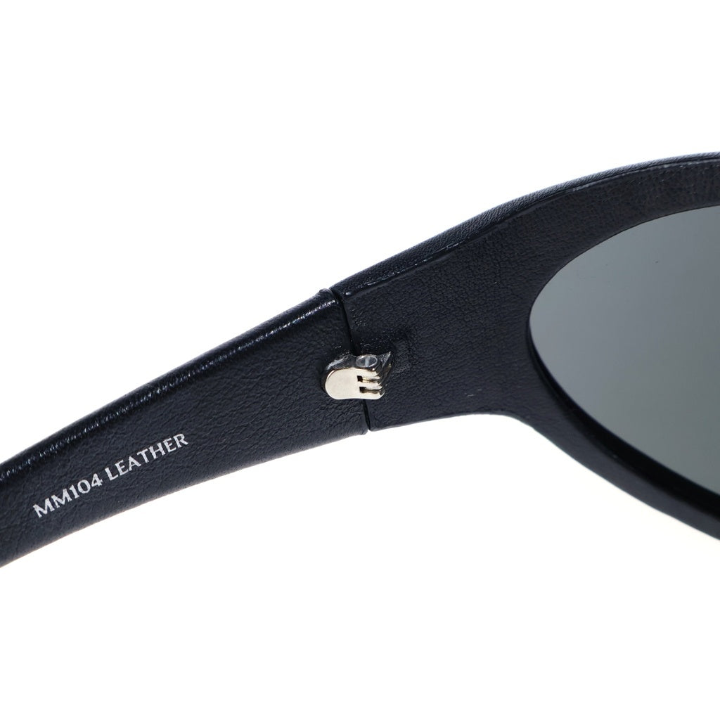 GENTLE MONSTER(ジェントルモンスター) ×Maison Margiela MM104 Leather ラップアラウンドシェイプ サングラス アイウェア 59□19-122 ブラック