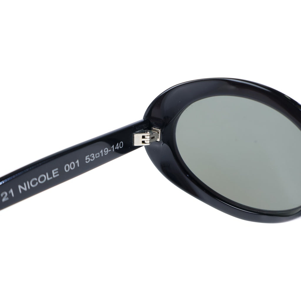 SAINT LAURENT PARIS(サンローランパリ) NICOLE ニコル オーバルシェイプ サングラス アイウェア 53□19-140 ブラック SL121 レディース