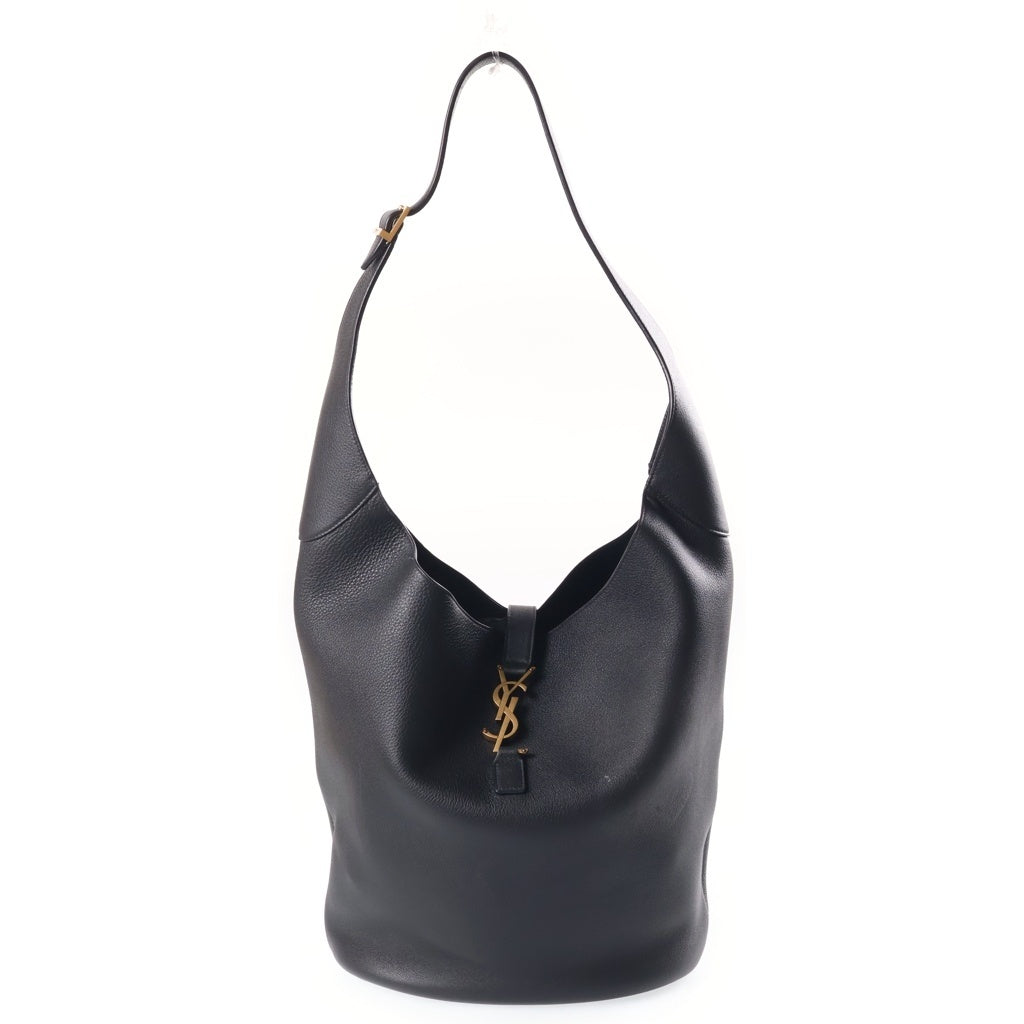 SAINT LAURENT PARIS(サンローランパリ) LE 5 A 7 ル サンカセット ホーボー ワンショルダーバッグ ブラック レザー 793088 ゴールド金具 レディース