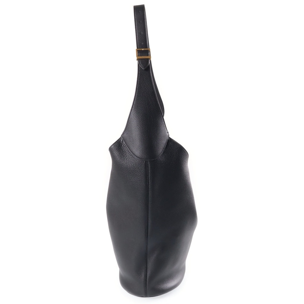 SAINT LAURENT PARIS(サンローランパリ) LE 5 A 7 ル サンカセット ホーボー ワンショルダーバッグ ブラック レザー 793088 ゴールド金具 レディース