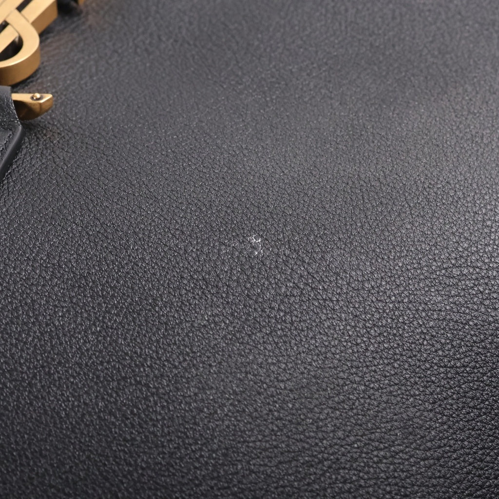 SAINT LAURENT PARIS(サンローランパリ) LE 5 A 7 ル サンカセット ホーボー ワンショルダーバッグ ブラック レザー 793088 ゴールド金具 レディース