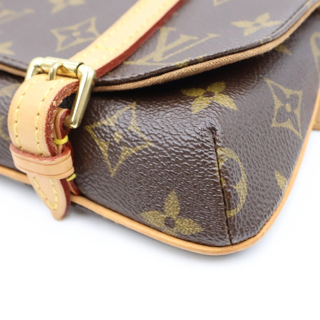LOUIS VUITTON(ルイヴィトン) モノグラム ポシェットマレル ショルダーバッグ ボディバッグ ブラウン PVC×レザー M51159 レディース