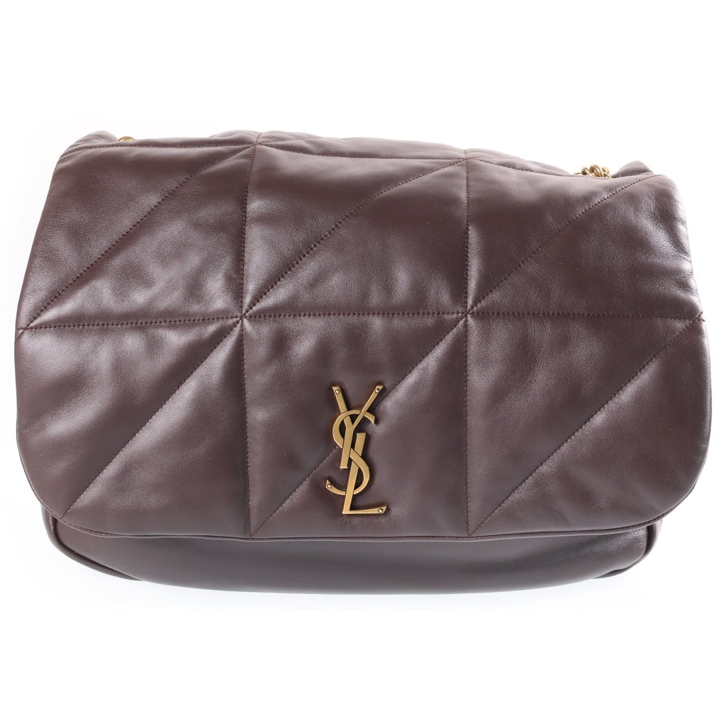 SAINT LAURENT PARIS(サンローランパリ) ジェイミー4.3 チェーン ショルダーバッグ ゴールド金具 レザー ダークブラウン 805859 レディース