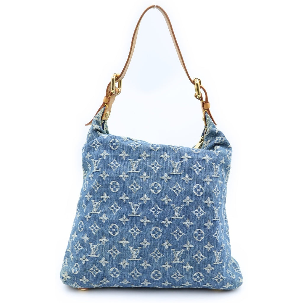 LOUIS VUITTON(ルイヴィトン) モノグラムデニム バギーGM ワンショルダーバッグ ハンドバッグ ブルー×ベージュ デニム×レザー M95048 レディース
