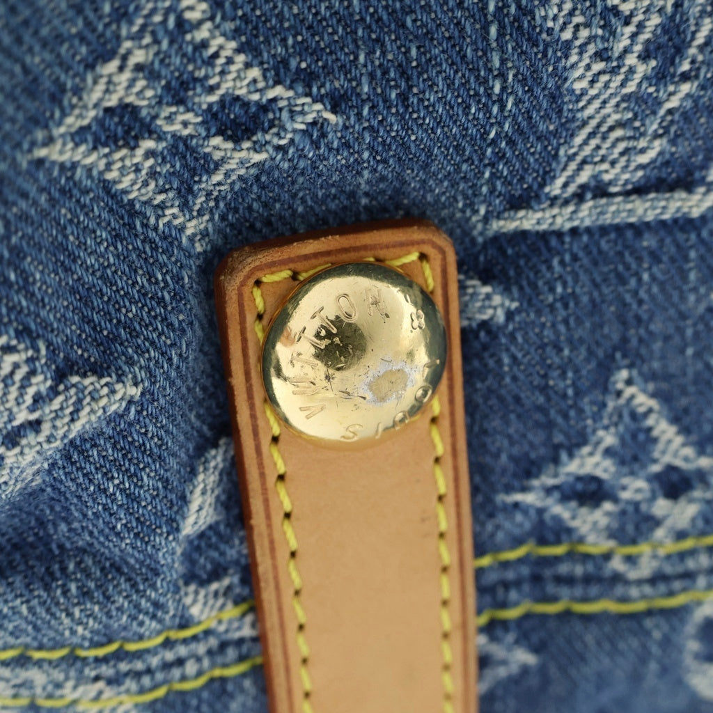 LOUIS VUITTON(ルイヴィトン) モノグラムデニム バギーGM ワンショルダーバッグ ハンドバッグ ブルー×ベージュ デニム×レザー M95048 レディース