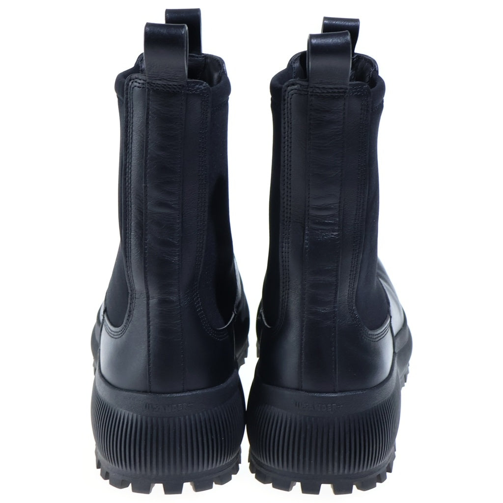JIL SANDER +(ジルサンダープラス) チェルシー ブーツ サイド ゴア レザー ブラック レディース
