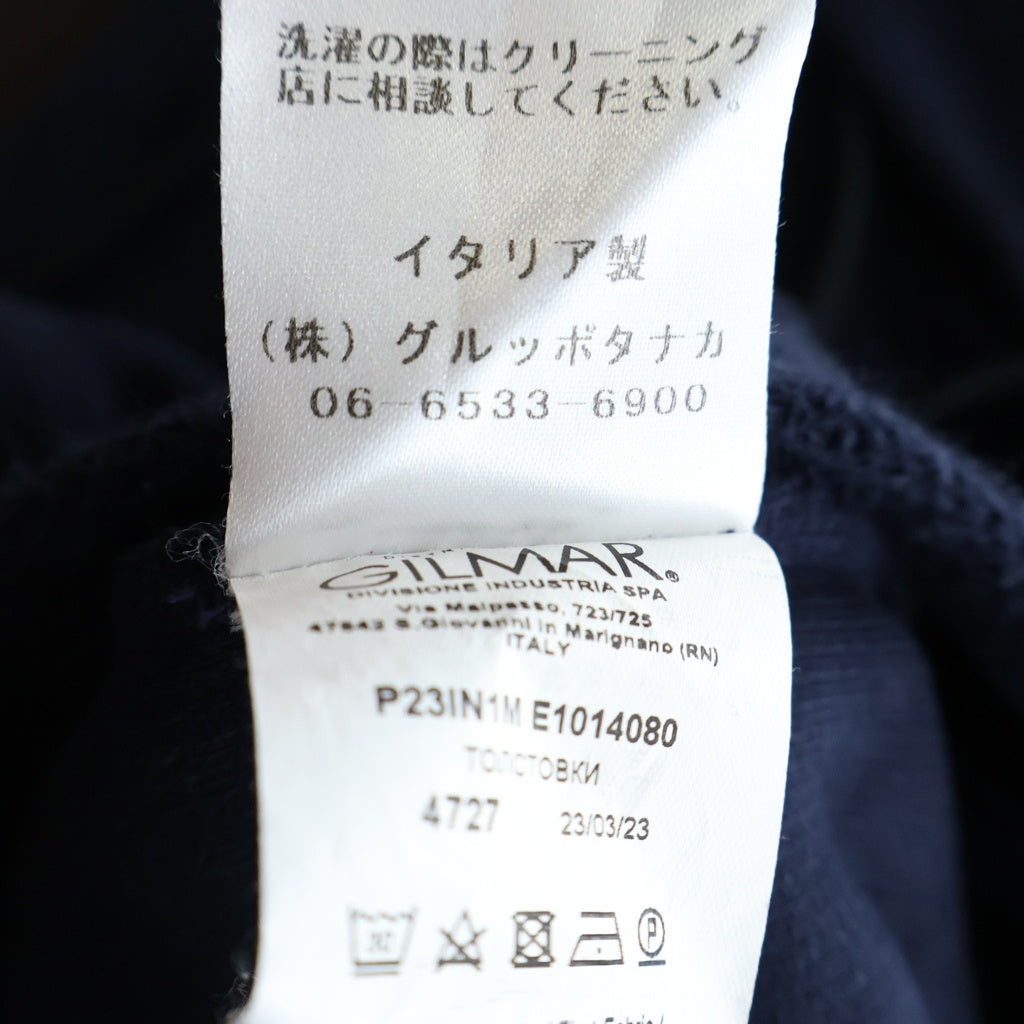 N21 numero ventuno(ヌメロ ヴェントゥーノ) ロゴ ルーズフィット ジップアップ フーディー パーカー コットン ネイビー 23AU-E101-4080 レディース