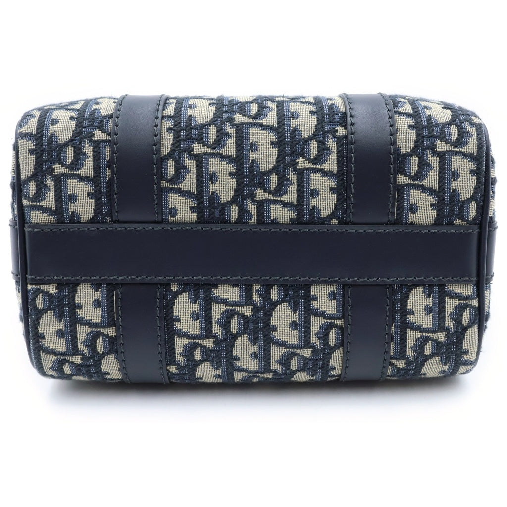 Christian Dior(クリスチャンディオール) グルーヴ20 オブリーク 2WAY ハンドバッグ ボストンバッグ キャンバスxレザー ネイビー M1364UTZQ_M928 レディース