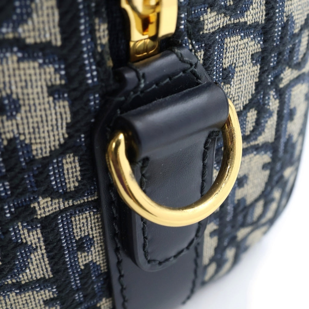 Christian Dior(クリスチャンディオール) グルーヴ20 オブリーク 2WAY ハンドバッグ ボストンバッグ キャンバスxレザー ネイビー M1364UTZQ_M928 レディース