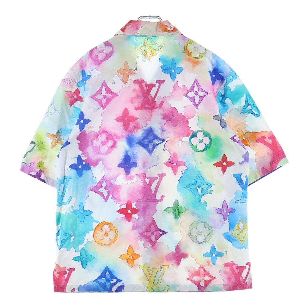 LOUIS VUITTON(ルイヴィトン) 21SS マルチモノグラム ウォーターカラー 半袖シャツ オープンカラー コットン マルチカラー RM211V BT3 HLS02W