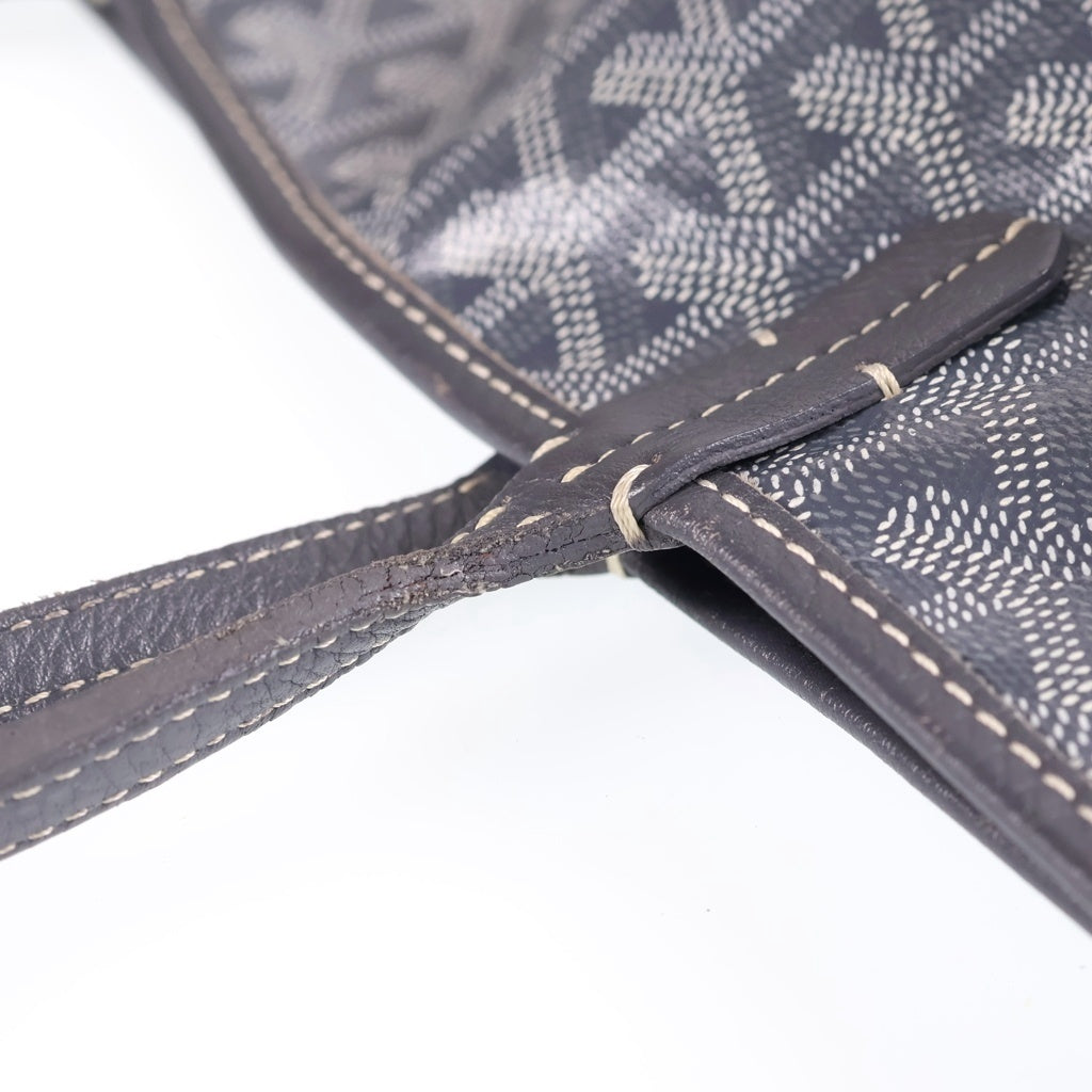 GOYARD(ゴヤール) サンルイPM トートバッグ ハンドバッグ グレー レザー×PVC レディース