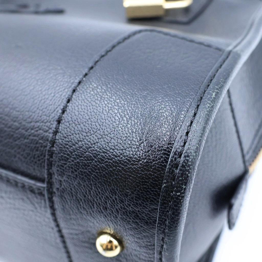 LOEWE(ロエベ) アマソナ28 ハンドバッグ ボストンバッグ ブラック レザー ゴールド金具 レディース