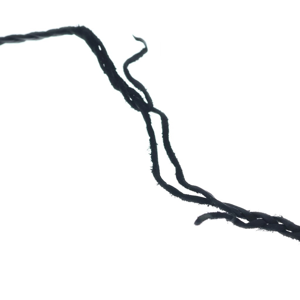 CHROME HEARTS(クロムハーツ) LEATHER BRAID SCROLL ネックレス レザーブレイドネックレス ブラック/シルバー BCA377