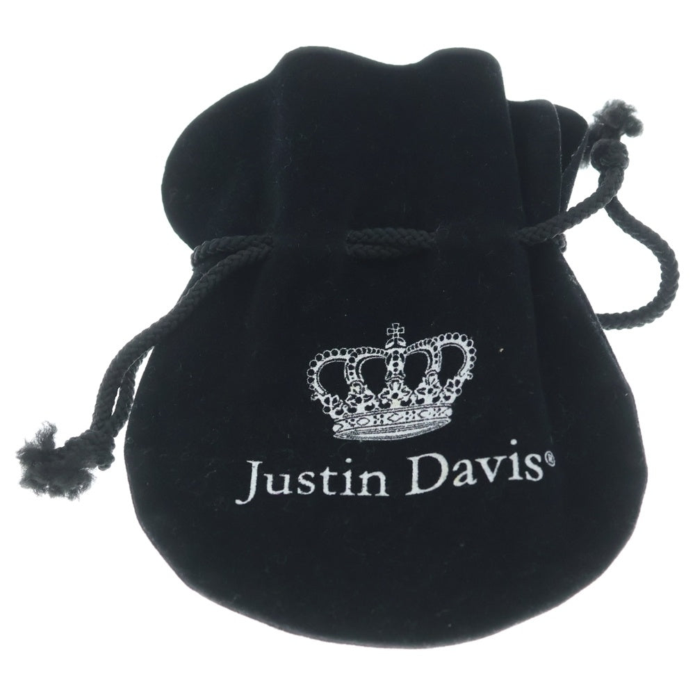 Justin Davis(ジャスティンデイヴィス) TEARDROP ティアドロップ オニキス ピアス ブラック/シルバー レディース