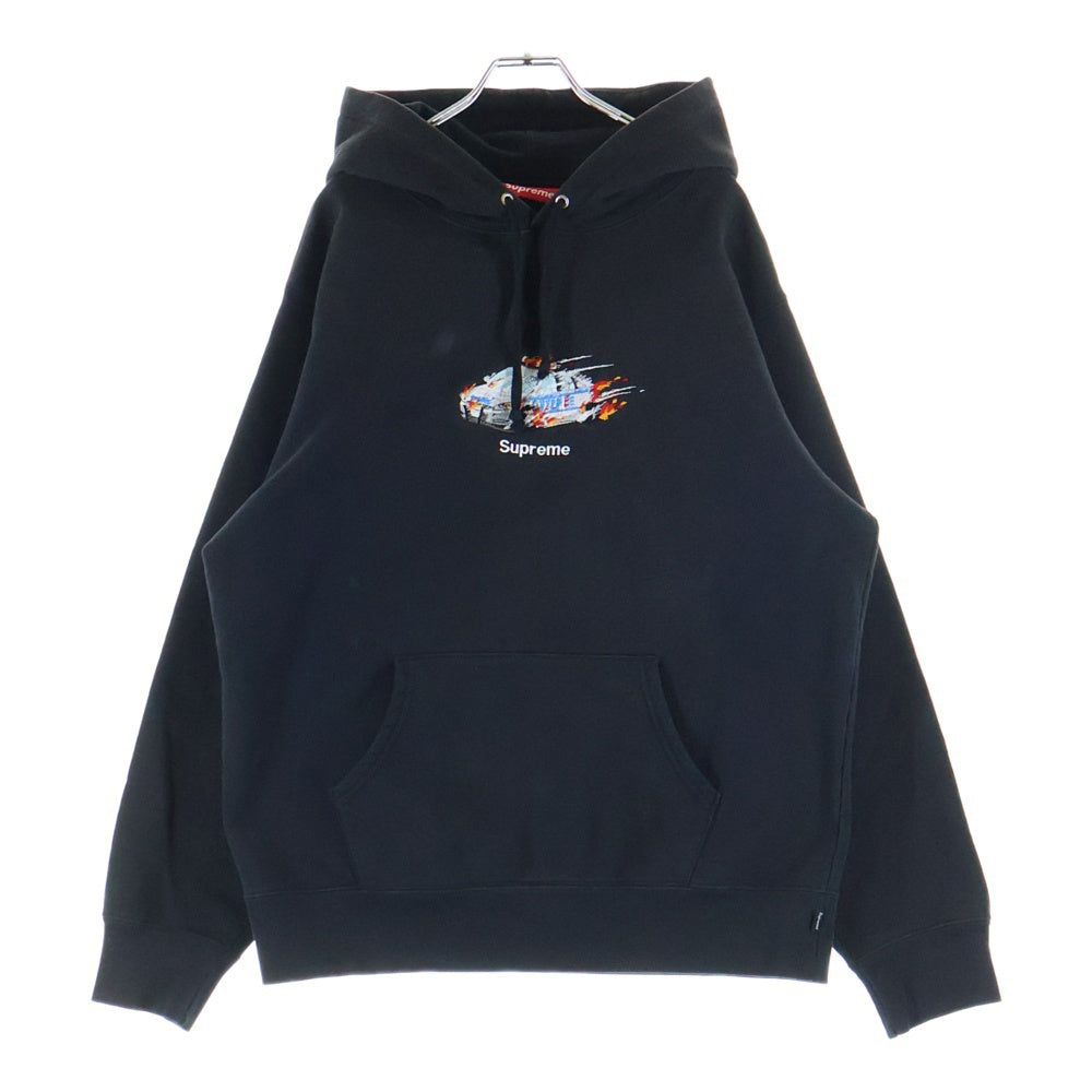 SUPREME(シュプリーム) 19AW Cop Car Hooded Sweatshirt フロントロゴデザイン スウェットフーディー パーカー ブラック